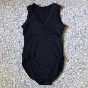 Suffolk | Black V Neck Leotard